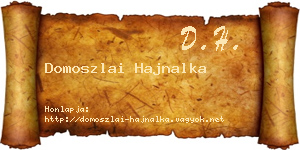 Domoszlai Hajnalka névjegykártya