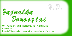 hajnalka domoszlai business card